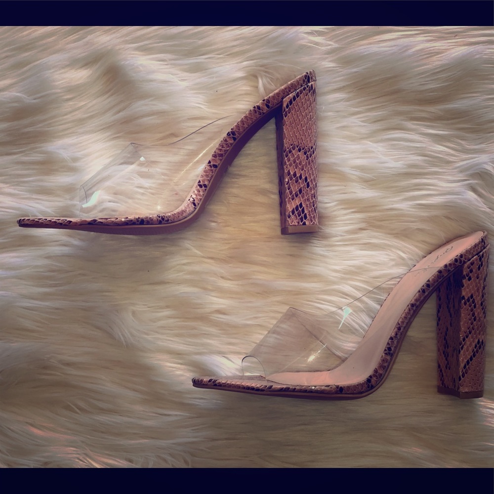Light Pink Snake Print Shoes